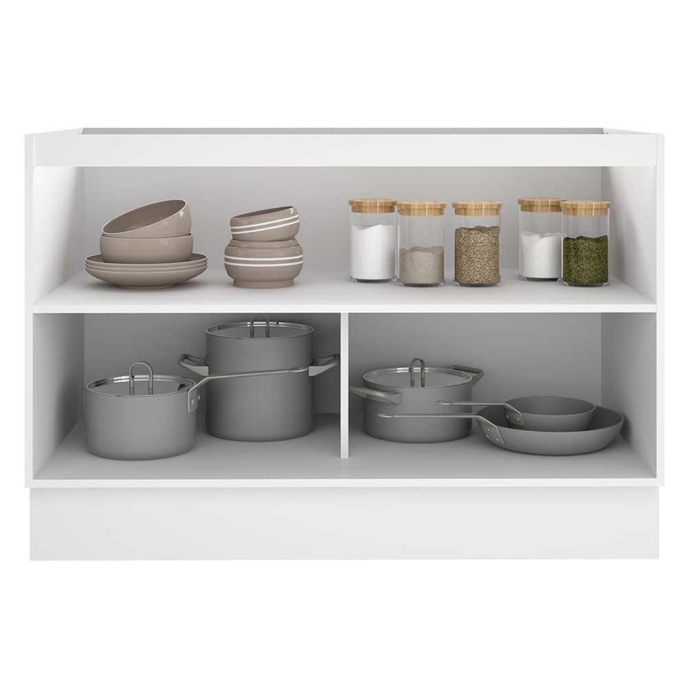 Bajo Mesada para Bacha 120 cm 2 Puertas (Sin Mesada) Blanco Glamy