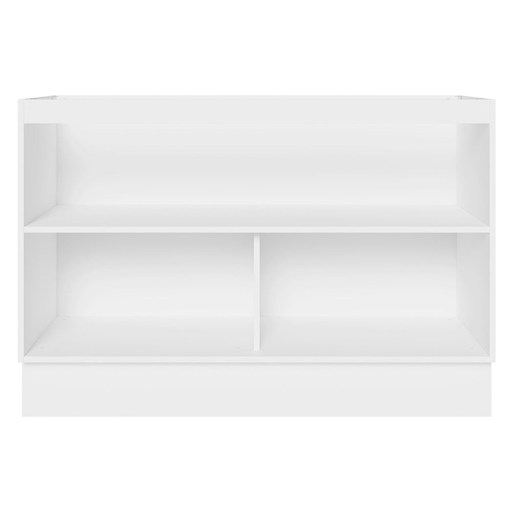Bajo Mesada para Bacha 100% MDF 120 cm 2 Puertas (Sin Mesada y Bacha) Blanco/Marrón Acordes Madesa