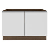 Bajo Mesada para Bacha Glamy 120 cm 2 Puertas (Sin Tapa ni Bacha) Glamy Marrón/Blanco