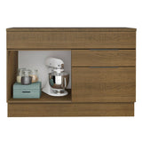 Bajo Mesada Cocina 120 cm 1 Puertas e 2 Cajones (Con Mesada) Marrón Stella Madesa