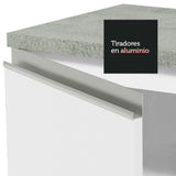 Bajo Mesada para Bacha 120 cm 3 Cajones 2 Puertas Glamy Blanco