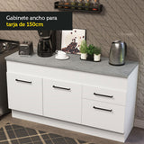 Bajo Mesada para Bacha 150cm (Con Tapa)Agata Blanco