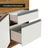 Bajo Mesada para Bacha 150 cm 2 Puertas y 2 Cajones (Sin Tapa Ni Bacha) Glamy Marrón/Blanco