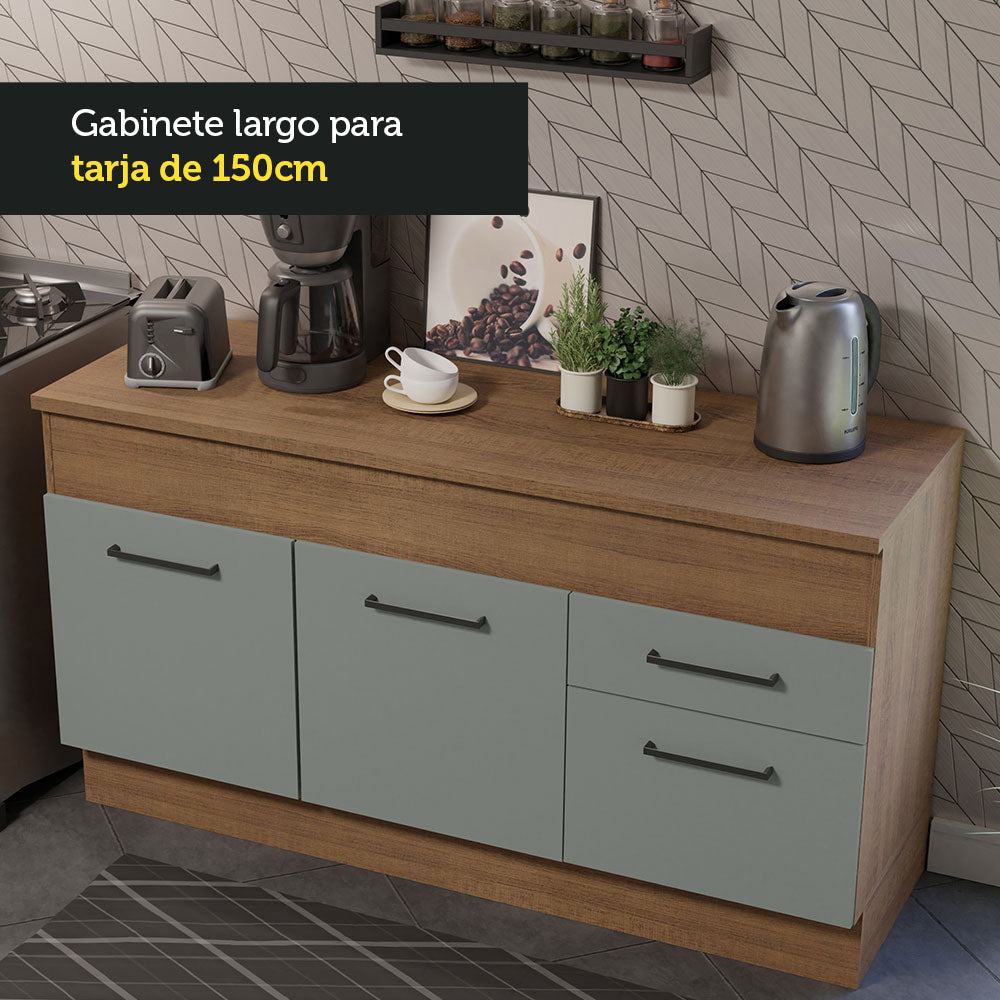 Bajo mesada Madesa Agata 150 Cm 2 Puertas 2 Cajones