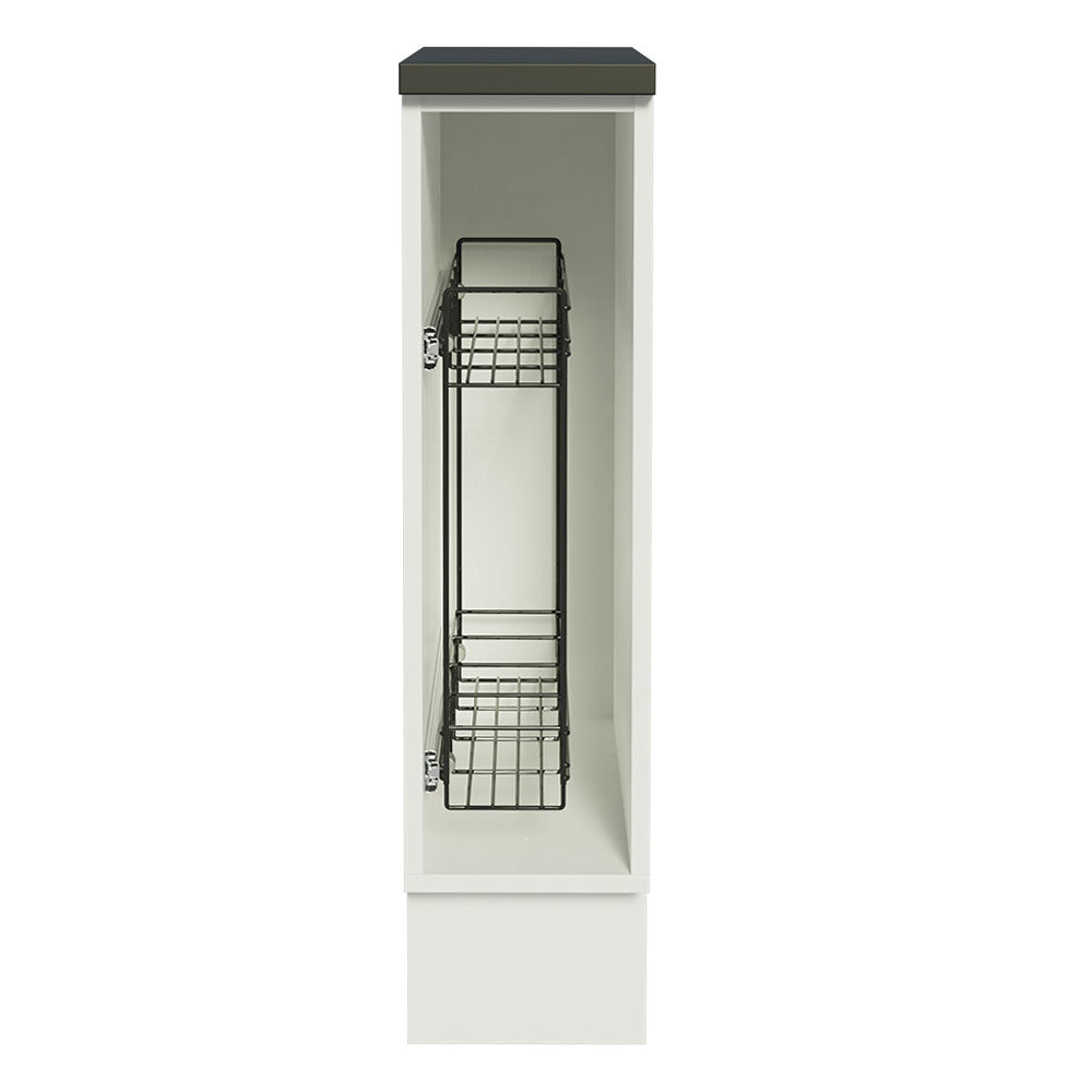 Bajo Mesada Cocina Puerta-Temperos 100% MDF 20 cm (Con Mesada) Blanco Acordes Madesa