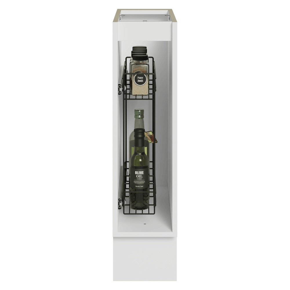 Bajo Mesada Especiero 20 cm 1 Puerta (Sin Mesada) Blanco/Gris Lux Madesa