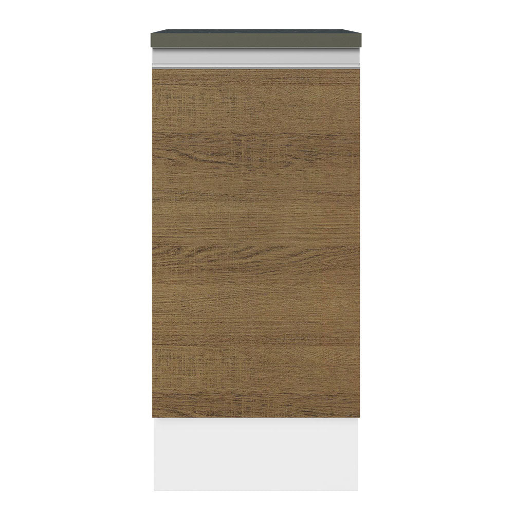 Bajo Mesada Cocina 100% MDF 35 cm 1 Puerta Blanco/Marrón Acordes Madesa