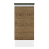 Bajo Mesada Cocina 100% MDF 35 cm 1 Puerta Blanco/Marrón Acordes Madesa