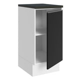 Bajo Mesada Cocina 100% MDF 35 cm 1 Puerta Blanco/Negro Acordes Madesa