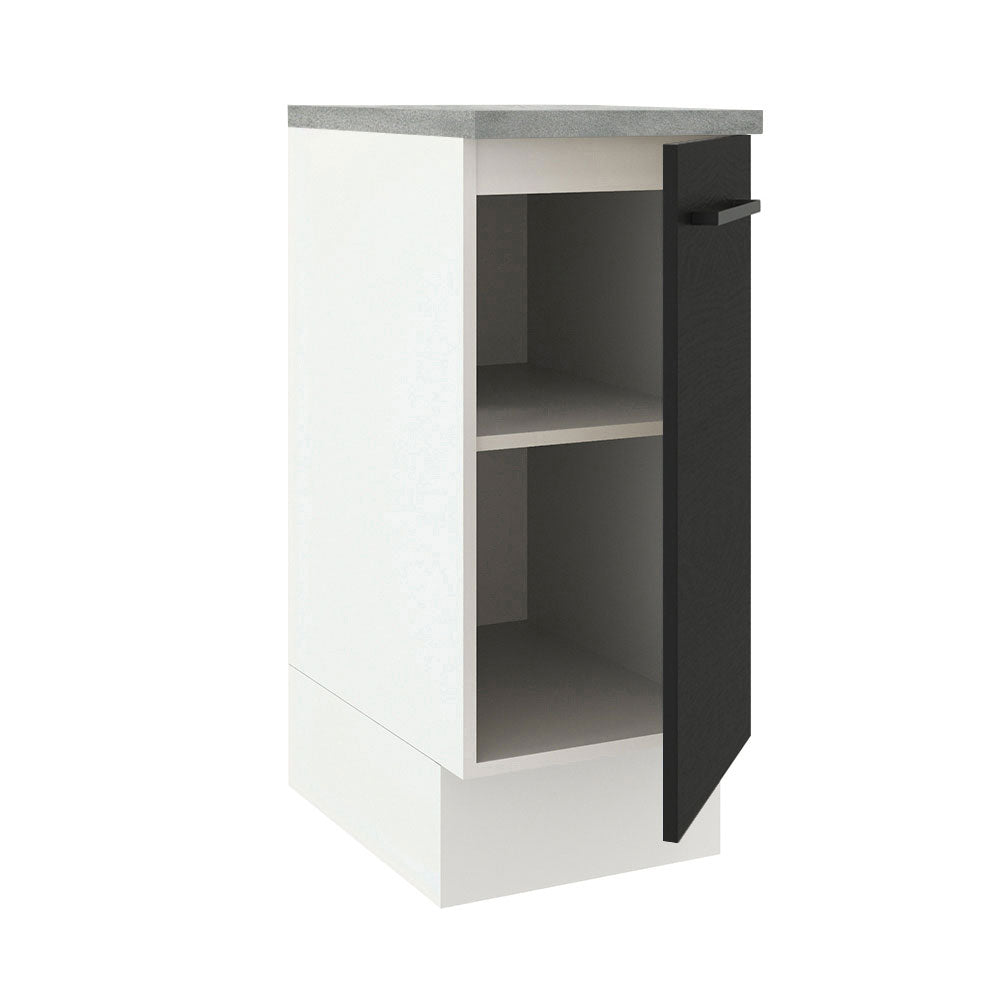Bajo Mesada Cocina 35 cm 1 Puerta Blanco/Negro Agata Madesa