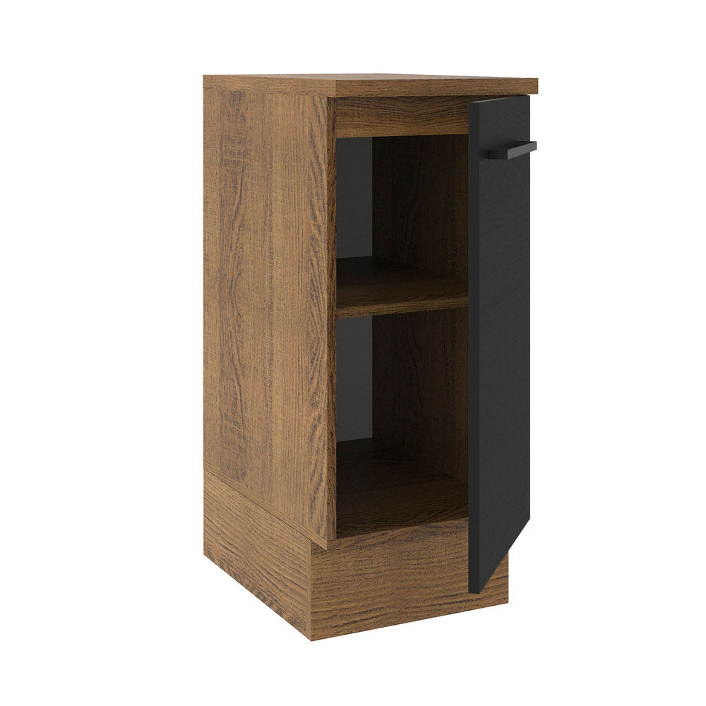 Bajo Mesada Cocina 35 cm 1 Puerta Marrón/Negro Agata Madesa