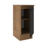 Bajo Mesada Cocina 35 cm 1 Puerta Marrón/Negro Agata Madesa