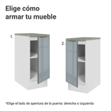 Bajo Mesada de Cocina 35 cm 1 Puerta Blanco/Gris Lux Madesa