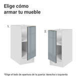 Bajo Mesada de Cocina 35 cm 1 Puerta (Sin Mesada) Blanco/Gris Lux Madesa