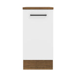 Bajo Mesada Agata 40 cm 1 Puerta Marrón/Blanco