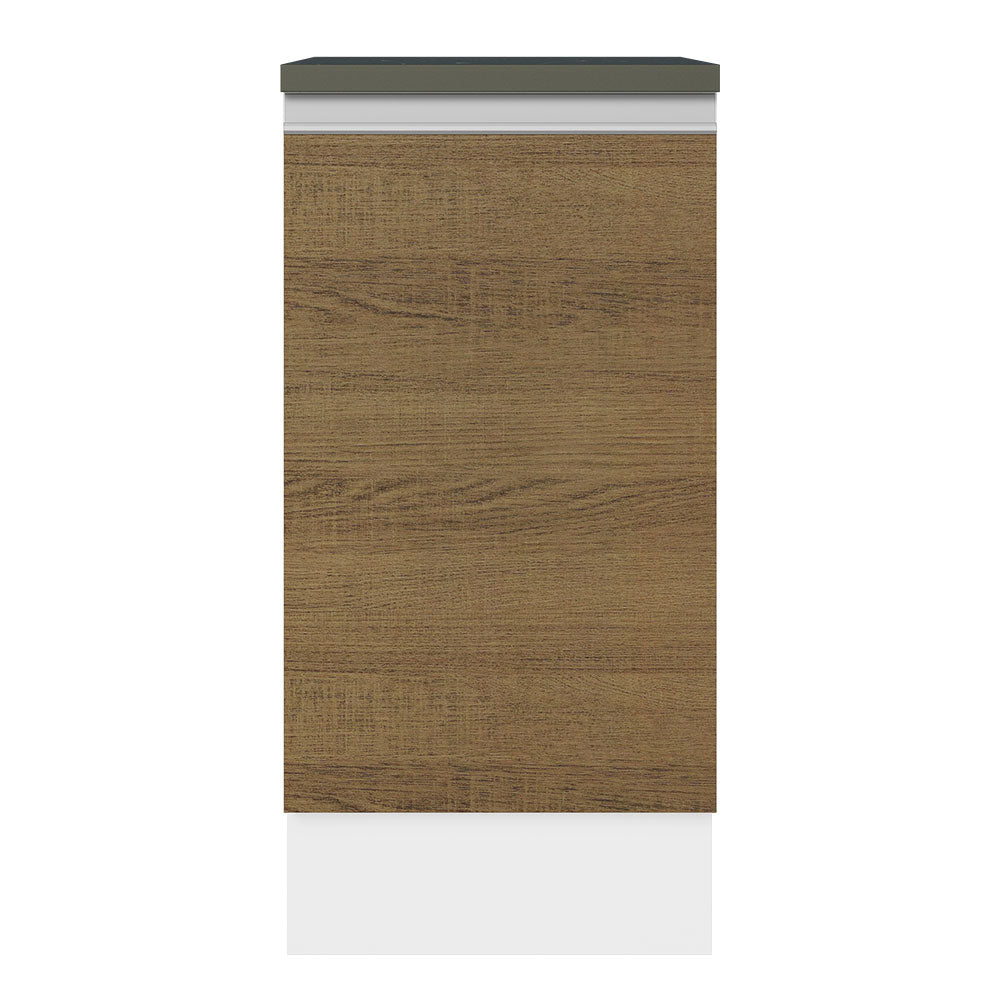 Bajo Mesada Cocina 100% MDF 40 cm 1 Puerta Blanco/Marrón Acordes Madesa