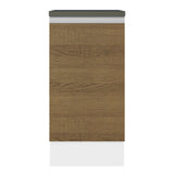 Bajo Mesada Cocina 100% MDF 40 cm 1 Puerta Blanco/Marrón Acordes Madesa