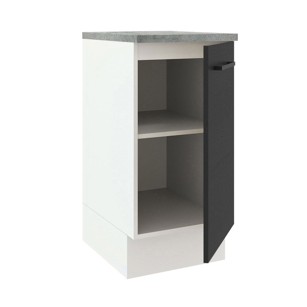 Bajo Mesada 40 cm Sin cajones 1 Puerta Agata Blanco/Negro