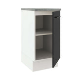 Bajo Mesada 40 cm Sin cajones 1 Puerta Agata Blanco/Negro