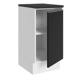 Bajo Mesada Cocina 100% MDF 40 cm 1 Puerta Blanco/Negro Acordes Madesa