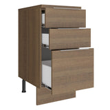 Bajo Mesada Cocina 40 cm 3 Cajones Marrón Stella Madesa