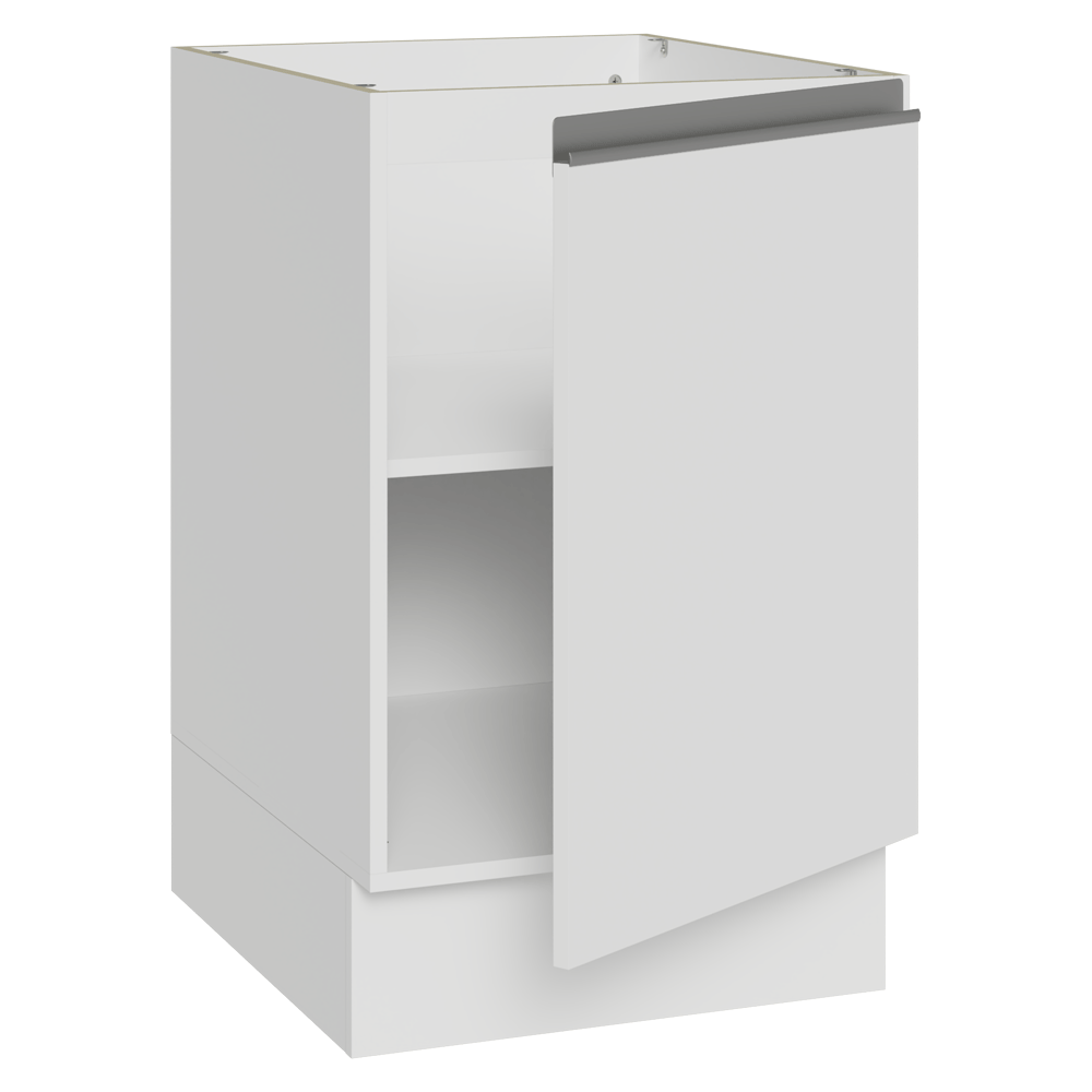 Bajo Mesada 50cm 1 Puerta (Sin Mesada) Blanco Glamy Madesa