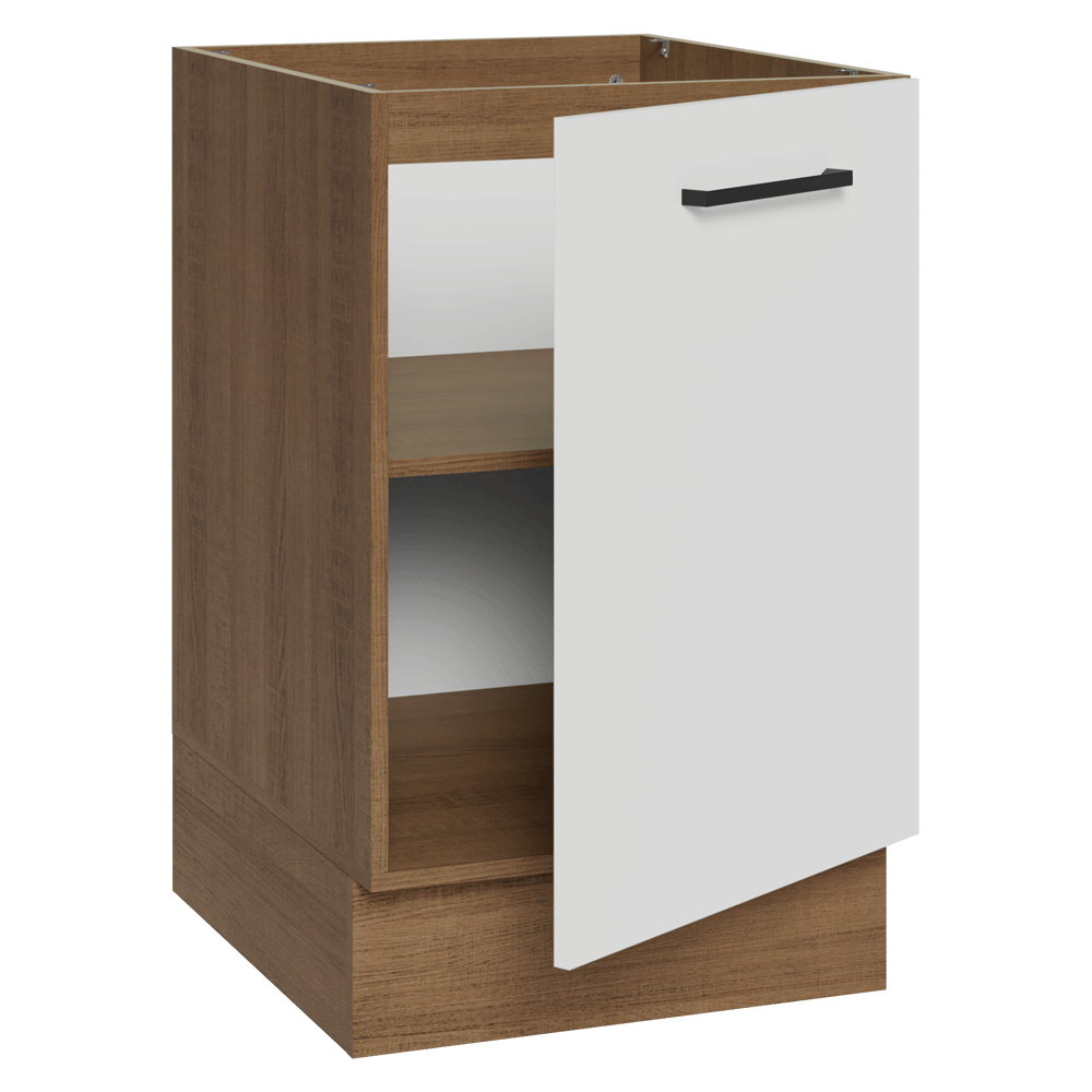 Bajo Mesada 50cm 1 Puerta (Sin Mesada) Marrón/Blanco Agata Madesa