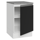 Bajo Mesada 50cm 1 Puerta Blanco/Negro Glamy Madesa
