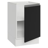 Bajo Mesada 50cm 1 Puerta (Sin Mesada) Blanco/Negro Glamy Madesa