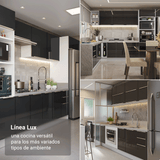 Bajo Mesada de Cocina 50 cm 1 Puerta (Sin Mesada) Blanco/Negro Lux Madesa