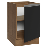 Bajo Mesada 50cm 1 Puerta (Sin Mesada) Marrón/Negro Glamy Madesa