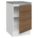 Bajo Mesada 50cm 1 Puerta Blanco/Marrón Glamy Madesa