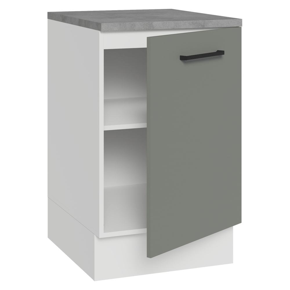 Bajo Mesada 50cm 1 Puerta Blanco/Gris Agata Madesa