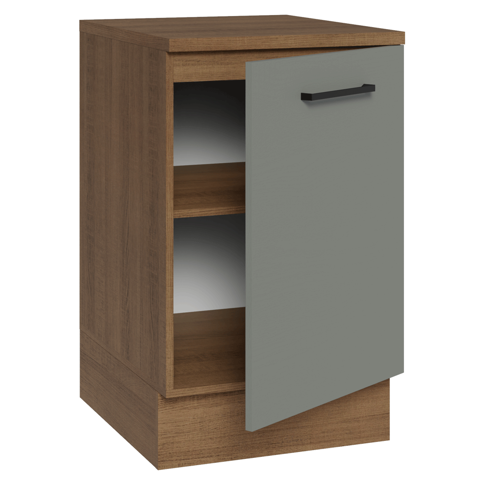 Bajo Mesada 50cm 1 Puerta Marrón/Gris Agata Madesa