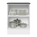 Bajo Mesada Cocina 100% MDF 60 cm 1 Puerta Frente Blanco Brillante Acordes Madesa