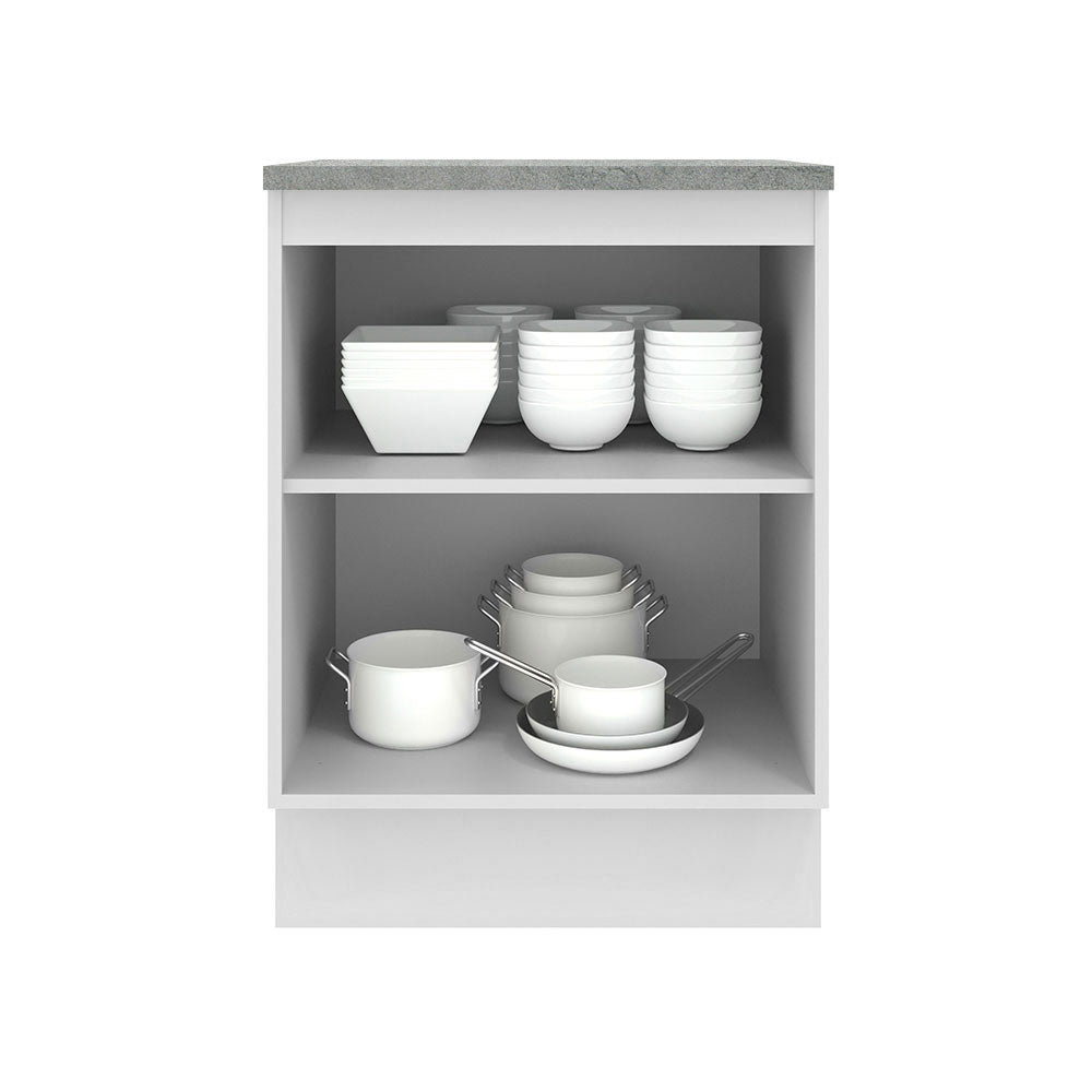 Bajo Mesada 60 cm 1 Puerta Agata Blanco/Crema