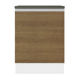 Bajo Mesada Cocina 100% MDF 60 cm 1 Puerta Blanco/Marrón Acordes Madesa