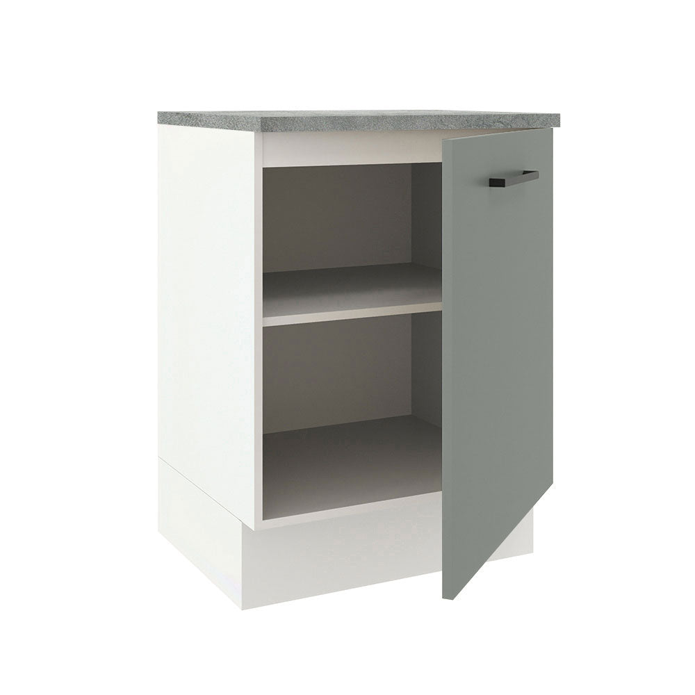 Bajo Mesada 60 cm Sin cajones 1 Puerta Agata Blanco/Gris