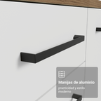 Bajo Mesada 70 cm 2 Puertas Blanco/Marrón Agata Madesa