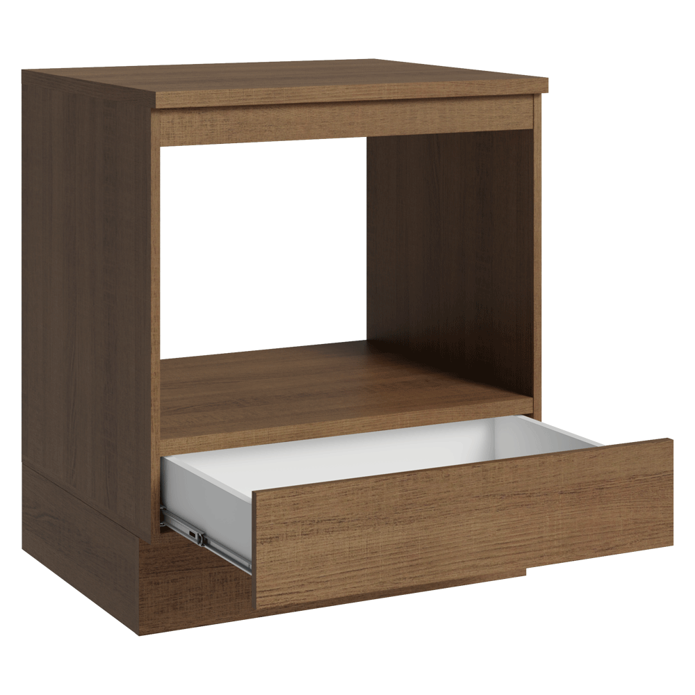 Mueble para Horno/Microondas 70 cm 1 Cajón (Con mesada) Marrón Madesa