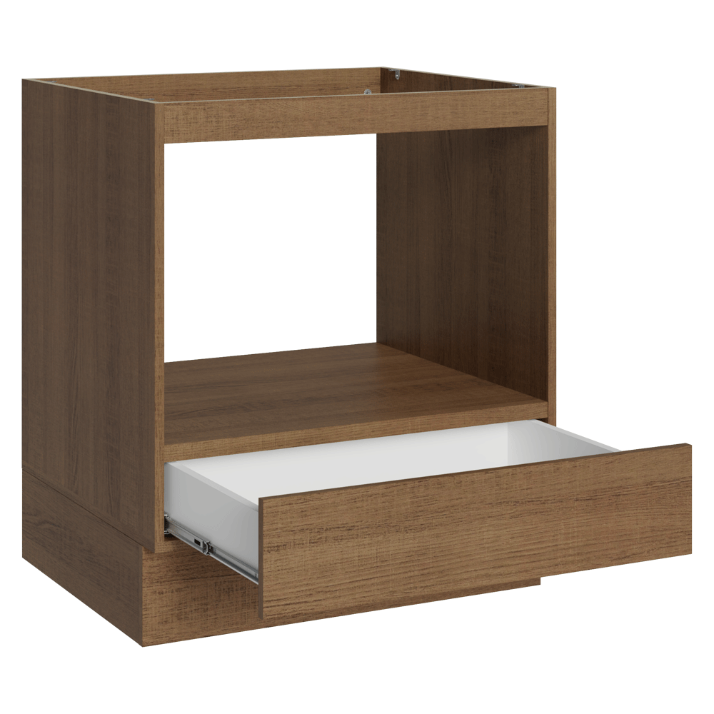 Mueble para Horno/Microondas 70 cm 1 Cajón (Sin mesada) Marrón Madesa
