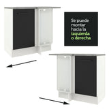 Bajo Mesada 94 cm Sin cajones 1 Puerta Agata Blanco/Negro