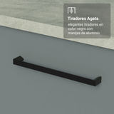 Bajo Mesada Esquinero 94 cm 1 Puerta (Sin Mesada) Blanco/Gris Agata Madesa