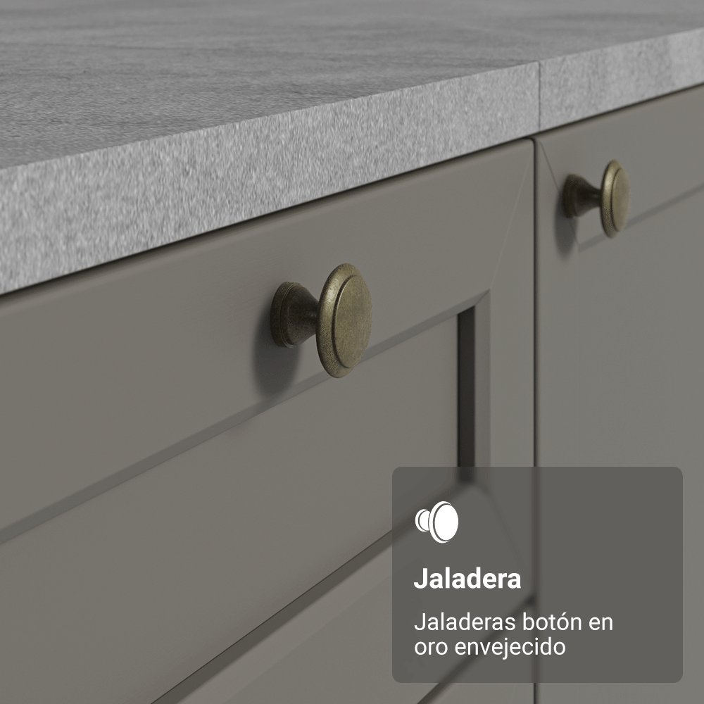 Bajo Mesada Esquinero 94 cm 1 Puerta (Sin Mesada) Blanco/Gris Vik Madesa