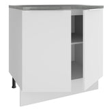 Bajo Mesada 80 cm Sin cajones 2 Puertas Stella Blanco