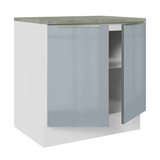 Bajo Mesada de Cocina 80 cm 2 Puetas Blanco/Gris Lux Madesa