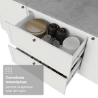 Bajo Mesada 80 cm 2 Cajones Sin Mesada Blanco Vik Madesa