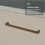 Alacena 100 cm 1 Puerta Rebatible Blanco/Crema Agata Madesa