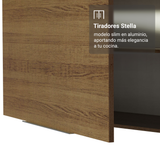 Alacena 100 cm 1 Puerta Rebatible Marrón Stella Madesa