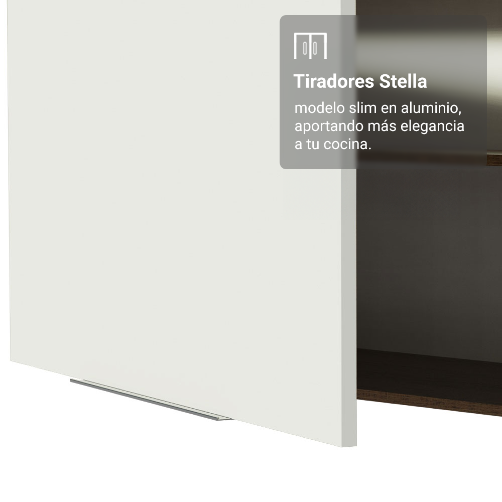 Alacena 100 cm 1 Puerta Stella Marrón/Blanco